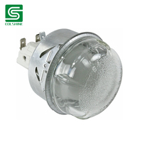 Lampe de four G9 Prise 300 ° C Couvercle en verre à base en céramique résistant à la chaleur pour lampe de four à micro-ondes