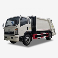 Camion compacteur de déchets Howo 7CBM, camion de collecte des déchets, prix d'usine