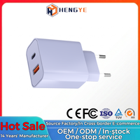 Chargeur mural USB Type-C pliable vert 20W PD à charge rapide pour ordinateur portable et appareil photo - Écologique, Plug & Play