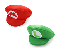 Gorro de Espuma y Bigote de Luigi de Super Mario Bros, Disfraz para Fiesta de Disfraces