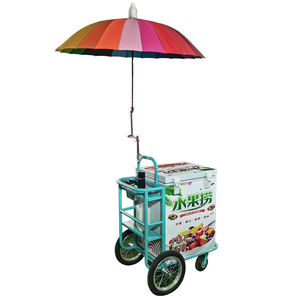 รถเข็นไอศกรีมเคลื่อนที่พร้อมล้อ รถเข็นไอศกรีมแบบเข็น รถเข็นเจลาโต้ - Product Image 1