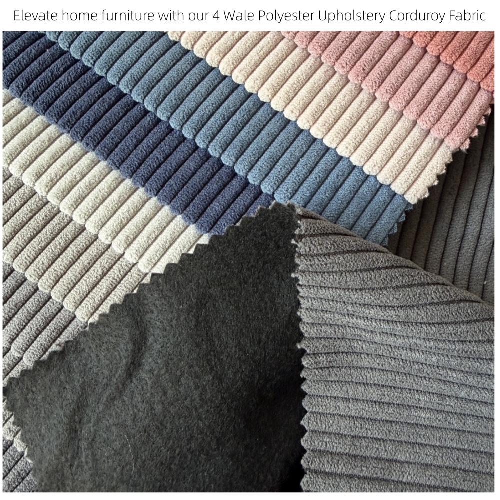 Wide Wale Nylon Corduroy Fabric Durable for Upholstery Industrial Use