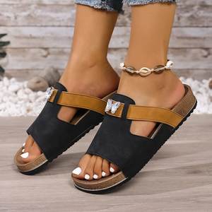 Base de Cuero y Parte Superior de Tela, Entresuela Original, Forro de Microfibra, Estilo Peep Toe, Estampado de Leopardo, Aislante y Duradero - Product Image 3