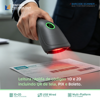 Lecteur de code-barres Xincode 2D USB Imager, scanner de code QR haute vitesse avec câble pour caisse, supermarché, commerce de détail, PDV