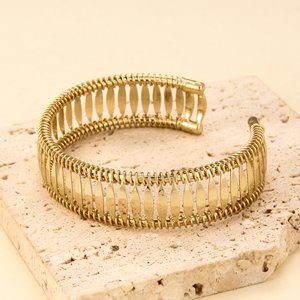 Bracciale in lega di alta qualità alla moda, lucido, di fascia alta, con cornice dorata e apertura a cavo - Product Image 5