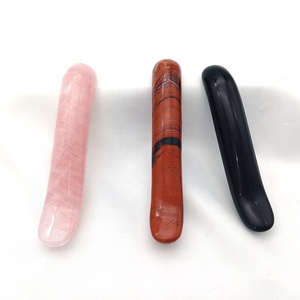 หินคริสตัลดิลโด้สำหรับผู้หญิง,เซ็กซ์ทอยส์ควอตซ์ไม้กายสิทธิ์นวดแจสเปอร์สีแดงอุปกรณ์ช่วยตัวเองในช่องคลอด - Product Image 5