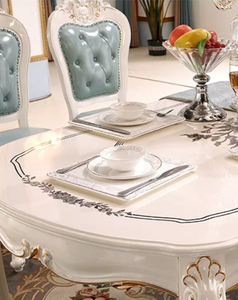 Luxury French Classic <b>Dining</b> <b>table</b> <b>White</b> Solid Wood Carving <b>Table</b> Chair <b>Dining</b> Set <b>Dining</b> <b>Room</b> Furniture - Product Image 6