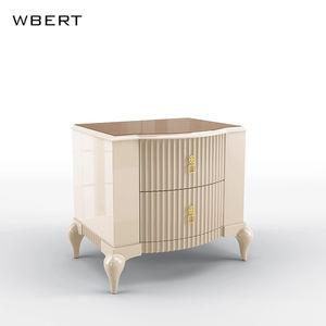 WBERT Armoire de chevet moderne de luxe Haut de gamme en bois massif de style italien post-moderne pour chambre à coucher Armoire de chevet - Product Image 2