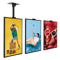 Pantalla Digital para Publicidad en Interiores, Letrero Digital LCD Colgante, Vitrina Publicitaria para Restaurantes y Tiendas