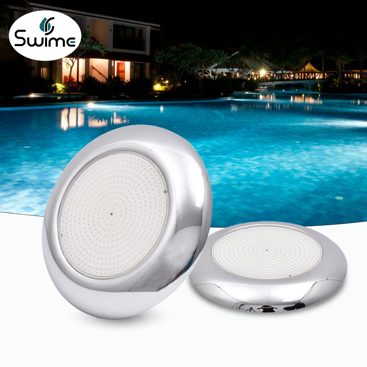 18w 25w 35w Ip68 Stainless Steel RGB Swimming Pool LED Underwater Lights for Pool DC12 AC12 Remote Control