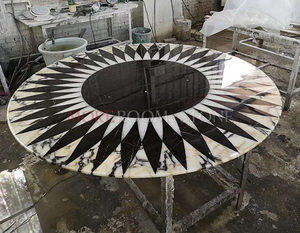 Di lusso a getto d'acqua di pietra <span class=keywords><strong>tavolino</strong></span> di marmo console da tavolo top - Product Image 6