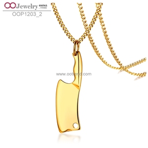 Ciondolo a Forma di Coltello da <span class=keywords><strong>Cucina</strong></span> Gotico con o Senza Catena, Gioiello da Cuoco o Macellaio - Product Image 2