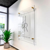 Benutzer definierte Business Sign Logo Plexiglas Platte Salon Nägel Studio Wand ästhetische Dekor UV-gedruckte Büro Acryl Beschilderung Plakette