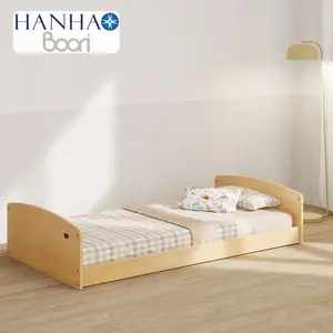 Only B2B Boori Solid Wood Natural Montessori Toddler Children Floor Bed Frame For Kids