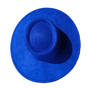 Sombreros Fedora de Gamuza en Colores Personalizados 2024 para Mujer, Copa Redonda, Ala de 9.5 Pulgadas, MOQ 40 Piezas por Color - Product Image 1