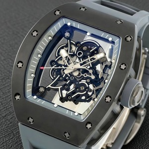 Reloj de Pulsera Deportivo Clásico de Cerámica Gris Mate para Hombre, Personalizado, a la Moda, con Diseño Hueco - Product Image 1