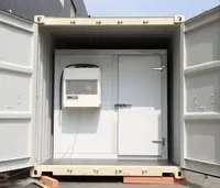 Chambre froide préinstallée mobile en conteneur de 20 pieds, chambre froide de plain-pied
