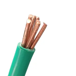 Cable de alambre eléctrico BV THW 1,5mm 2,5mm 4mm 6mm Cable de suministros de cables eléctricos de cobre de un solo núcleo