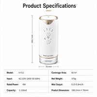 Diffuseur d'huiles essentielles électrique portable sans eau avec application intelligente et télécommande sans fil pour usage domestique