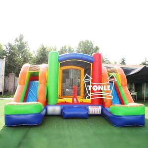 Toboggan aquatique <span class=keywords><strong>gonflable</strong></span> commercial à deux voies pour enfants et adultes, toboggan humide et sec à vendre - Product Image 4