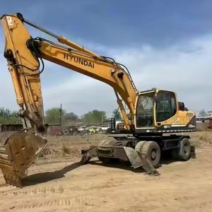 Prêt à expédier de haute qualité 21 tonnes d'occasion pelle sur pneus originale coréenne HYUNDAI 210W-7 210W-9 en bon état en stock - Product Image 1