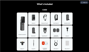 Caméra d'action sportive portable 4K HD <span class=keywords><strong>SJCAM</strong></span> C400 2025, nouvelle arrivée, écran rotatif détachable, design en métal de haute qualité - Product Image 5