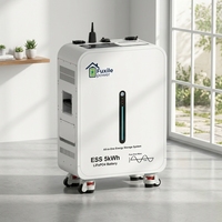 Système de stockage d'énergie solaire hybride tout-en-un empilable 6200W 5.12kWh avec batterie LiFePO4 et plus de 6000 cycles pour l'alimentation de secours domestique