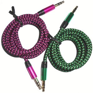 Best Selling Speaker Audio <b>Cable</b> 3.5mm-3.5mm <b>AUX</b> <b>Cable</b> Nylon Mobile Phone Jack <b>Cable</b> for Android for Laptop - Product Image 2
