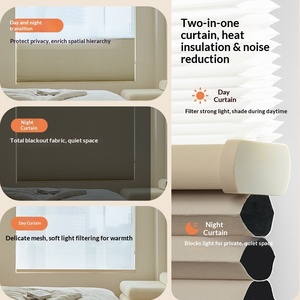 Stores alvéolaires jour-nuit personnalisables, avec option de fixation par perçage ou sans perçage, à commande verticale pour la maison et les bureaux. - Product Image 6
