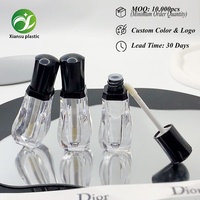 Tube d'emballage cosmétique transparent en ABS avec bouchon à vis pour mini gloss et rouge à lèvres – Contenants vides