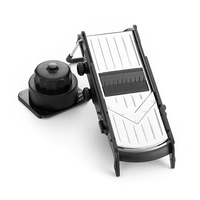 Veilige mandoline-snijmachine voor professioneel gebruik, met roestvrijstalen mes, handmatig verstelbaar voor julienne- en blokjes snijden van groenten