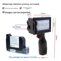 Impresora de inyección de tinta portátil pequeña para codificación de cartuchos de tinta de secado rápido, impresión de códigos QR y fechas en bolsas de embalaje de alimentos y telas