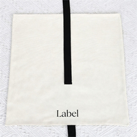 Pochettes à bijoux en coton blanc avec logo personnalisé, sacs à cordon écologiques, petits sacs anti-poussière pour accessoires de luxe