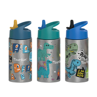 Toursun Anti-Fuite Double Paroi Isolé Sous Vide En Acier Inoxydable Enfants Voyage Bouteille D'eau Sipper Paille Couvercle Fiole À Vide