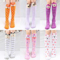Chaussettes mi-mollet en tricot à motif papillon pour filles, en coton et élasthanne, absorbant la transpiration