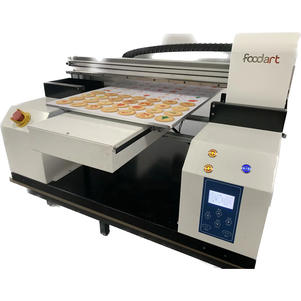 Stampante per torte a inchiostro commestibile sicura per alimenti Flatbed SY-P-A2 macchina da stampa per cioccolato Macaon