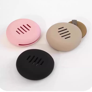 Pochette à maquillage en silicone avec logo personnalisé, design ouvert, porte-éponge à maquillage, boîte de rangement cosmétique portable en silicone - Product Image 6