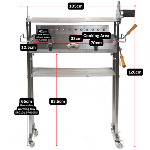 Girarrosto Deluxe Cipriota in Acciaio Inossidabile Multifunzione <span class=keywords><strong>per</strong></span> Gyros e Arrosto, Capacità 13kg - Product Image 3