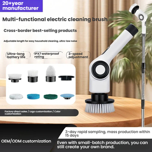 Brosse <span class=keywords><strong>de</strong></span> <span class=keywords><strong>nettoyage</strong></span> électrique multifonctionnelle 7 en 1 pour la maison, nettoyeur <span class=keywords><strong>de</strong></span> toilettes sans fil, brosse rotative électrique portative 25W - Product Image 5