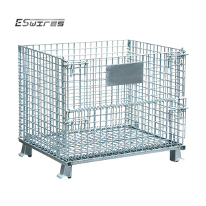 Scatola per pallet in acciaio per saldatura stucking in metallo impilabile pieghevole su misura pesante - Product Image 1