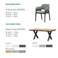Ensemble de meubles d'extérieur Express Garden, table moderne en aluminium, légère et durable, chaise et table pour dîner en plein air, villa