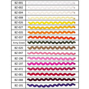 Cinta de Ricrac Gordon de 5 mm con Rayas en Espiga, 100% Poliéster, Adorno Ondulado para Confección de Ropa - Ecológico y Antibacteriano - Product Image 5