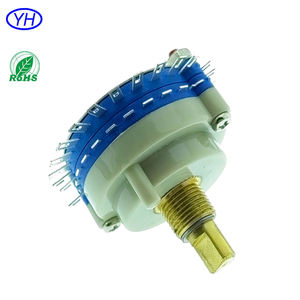 Interruptor Rotatorio Eléctrico de Eje Redondo de Alta Calidad Personalizado ODM de 38 mm con 1 2 3 Posiciones, 1 2 3 4 5 Polos, Interruptor Rotatorio de 24 Posiciones - Product Image 4