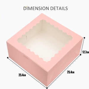Scatole per <span class=keywords><strong>Torte</strong></span> Personalizzate con Finestra in Carta Bianca per Pasticcerie Domestiche e Professionali, <span class=keywords><strong>Design</strong></span> Personalizzati 10X10X5 - Product Image 6
