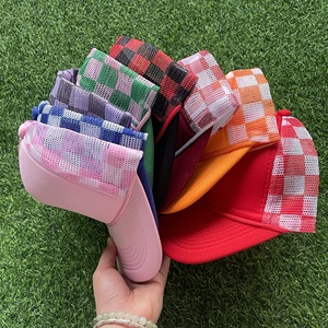 Promotion Été : Casquette Trucker en Maille à Motif Damier Personnalisable, Casquette de Baseball à <span class=keywords><strong>5</strong></span> Panneaux avec Face Avant en Mousse Tendance, Casquette de Sport à Carreaux, Casquette de Noël - Product Image 3