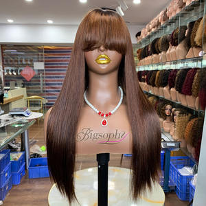 Cheveux vietnamiens super lisses T1B4 de 22 pouces avec frange, unité personnalisée ultra-lisse, dessus en dentelle 2x4 - Product Image 3