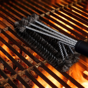 Factory BBQ Grill Cleaning Scraper Basting <b>Brush</b> Barbecue Cleaning <b>Brush</b> with Extra Head - Product Image 5