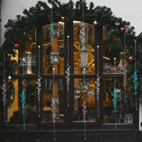 Großhandel 12-teiliges Acryl-Eiszapfen Hängedekoration-Set Bunte Weihnachtsbaum-Kristalldekorationen für Zuhause Neujahr Hochzeit Party