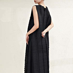 Vestido Maxi Plisado con Cuentas de Moda, Nuevo Estilo de Verano, Talla Grande, Alta Calidad, 100% Poliéster, ODM, Ropa Casual, Cintura Natural - Product Image 5