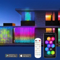 Guirlandes lumineuses intelligentes pour rideaux, 6,6 x 6,6 pieds, 400 LED, avec télécommande par application, synchronisation musicale, motifs DIY, lumières féériques dynamiques